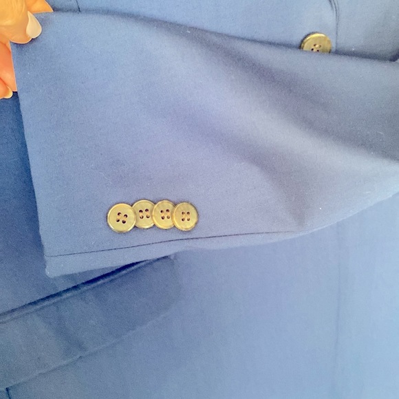 NOWT 3 pieces 48Long with NWT 36W pants, NWT XL vest slim fit blue suit - Picture 4 of 10